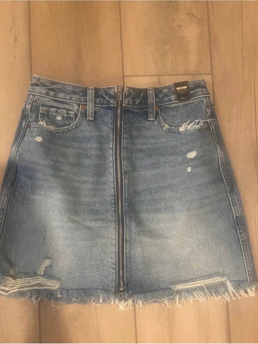 NWT Abercrombie Denim Zip-Front Skirt